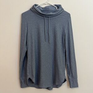 Market & Spruce Stitch Fix S Blue‎ Athletic Long Sleeve Top Funnel Neck Thumb